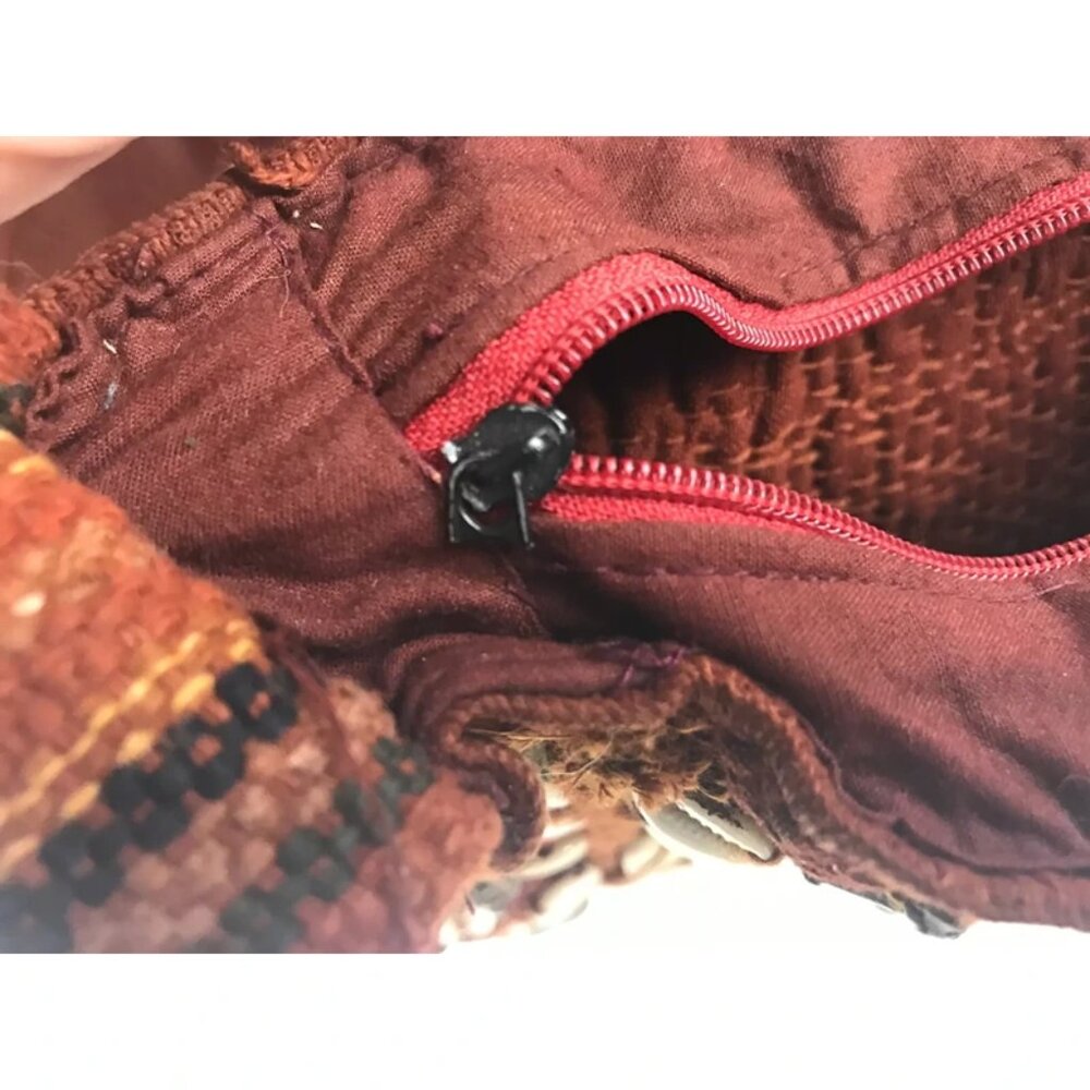 Red‎ Zipper Ethnic Handcrafted Kutch Embroidered Shoulder Sling Bag - Picture 9 of 9